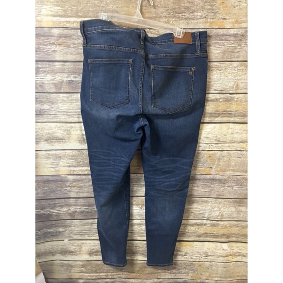 Madewell 9” High Rise Skinny Jeans in Creston Wash 33 Mid Rise Stretch - Picture 3 of 5